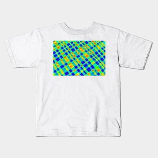 Freaky fluro check Kids T-Shirt